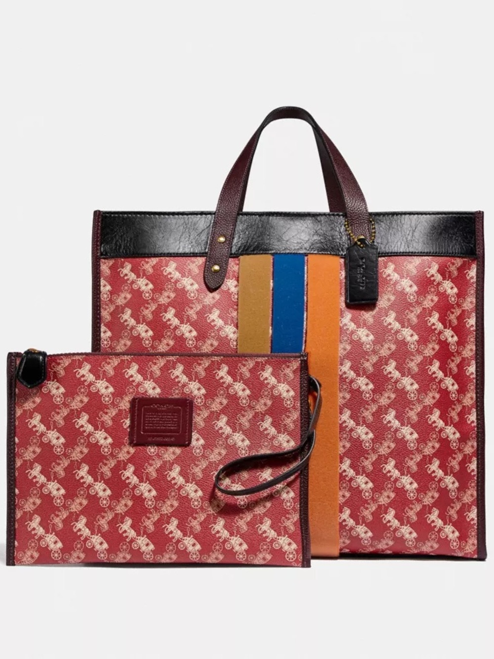 Coach Field Tote 40 Red Varsity